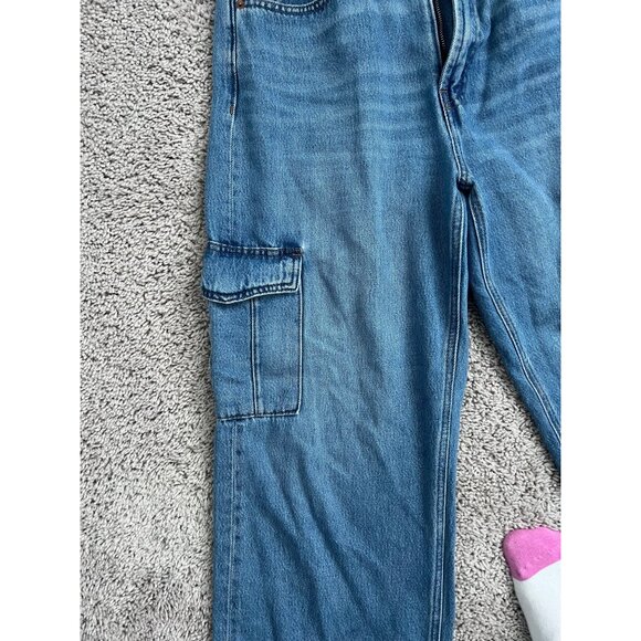 ⭐️ Old Navy Women’s Sky-Hi Wide Leg Jeans – Size 8 – Cargo Style ⭐️ - Picture 3 of 4